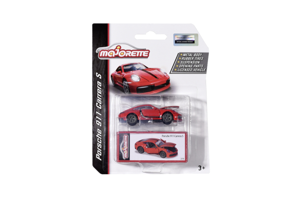 Majorette 202052016T20 - Porsche 911 Carrera S indischrot