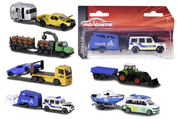 Majorette 212053154 - Fahrzeug mit Anhänger, sortiert