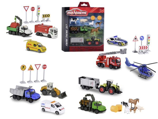 Majorette 212058582 - Theme Sets, 4-fach sortiert