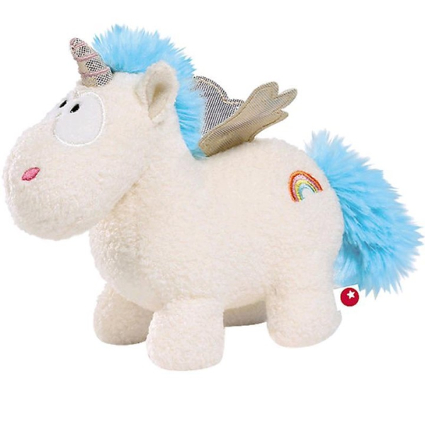 Nici 40099 - Kuscheltier Einhorn Rainbow Flair mit Flügel stehend, ca. 13cm Plüsch