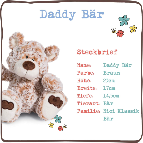 Nici 44463 - Daddy-Bär Schlenker ca. 25 cm