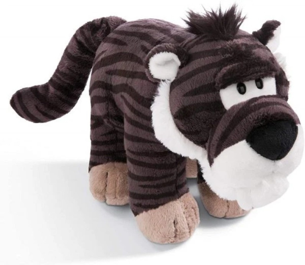 Nici 45314 - Kuscheltier Säbelzahntiger Rodriguez ca.22 cm stehend, Stone Age Friends, Plüsch