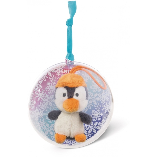 Nici 45764 - Pinguin Peppi m. Loop in Dekokugel 7cm Weihnachten 2020