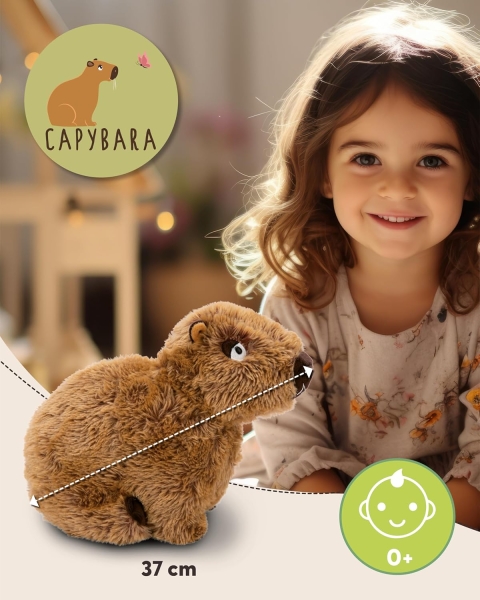 Nici 61224 - Capybara Sitzendes Kuscheltier Capy-Barbara 37 cm NICI GREEN