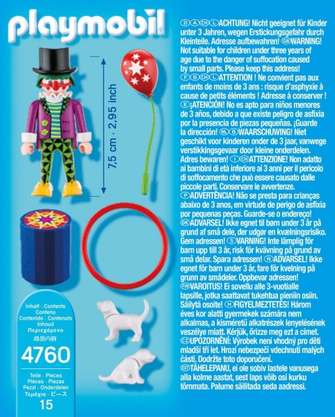 Playmobil 4760 - Clown mit Hundedressur