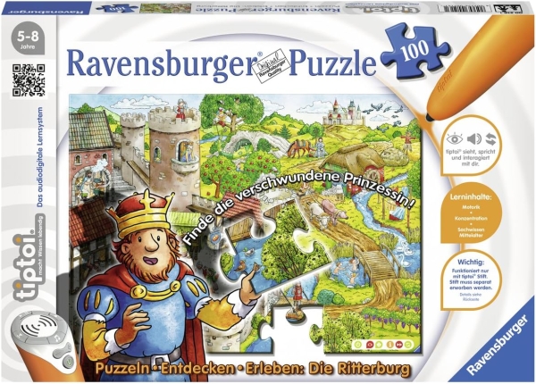 Ravensburger 00516 - tiptoi Puzzle Burg, 100 Teile Puzzle