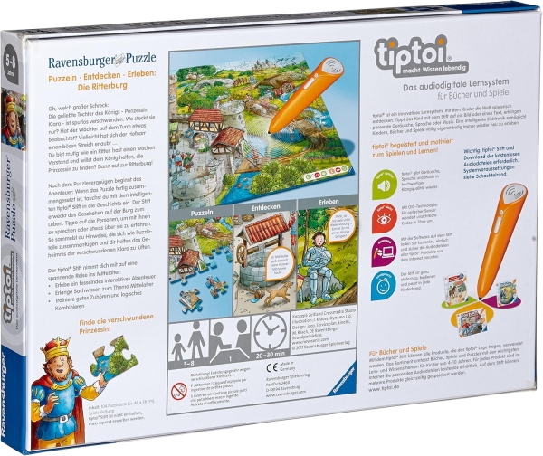 Ravensburger 00516 - tiptoi Puzzle Burg, 100 Teile Puzzle