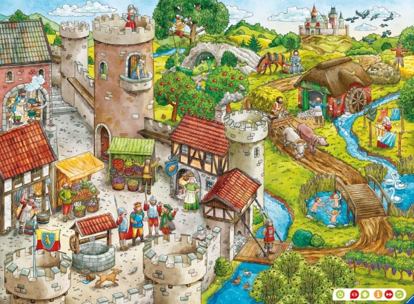 Ravensburger 00516 - tiptoi Puzzle Burg, 100 Teile Puzzle