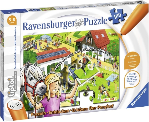 Ravensburger 00518 - tiptoi Puzzle Ponyhof, 100 Teile Puzzle