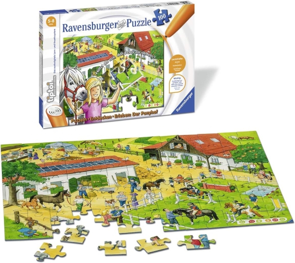 Ravensburger 00518 - tiptoi Puzzle Ponyhof, 100 Teile Puzzle
