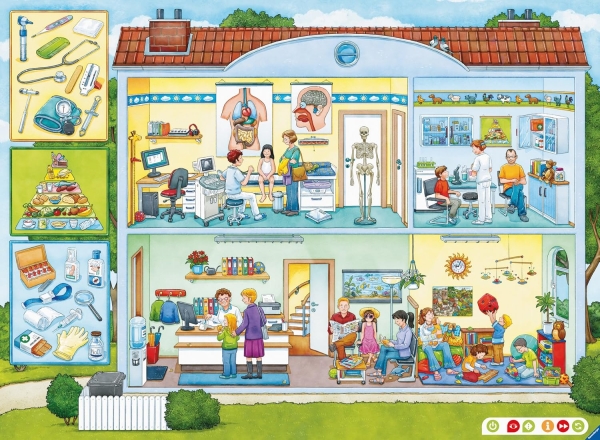 Ravensburger 00523 - tiptoi Puzzle, Kinderarzt, 100 Teile Puzzle