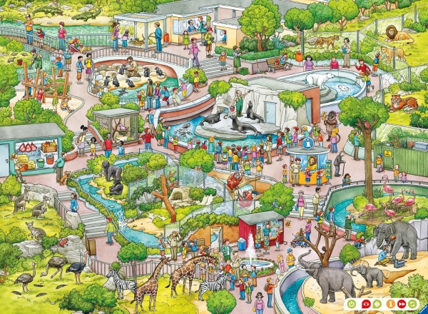 Ravensburger 00524 - Im Zoo, Tiptoi Puzzle 100 Teile