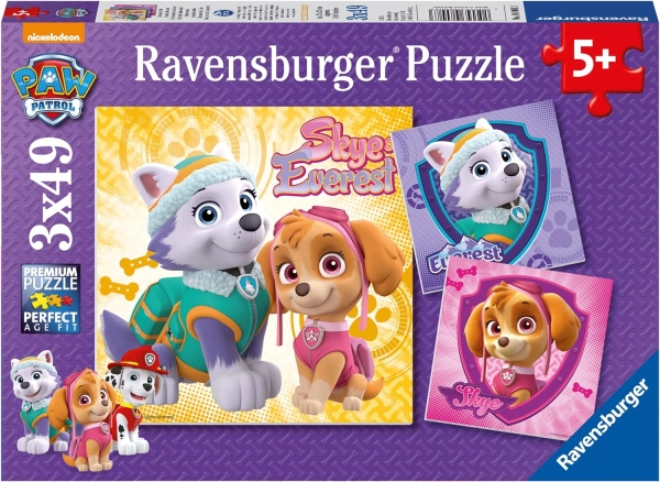 Ravensburger 08008 - Bezaubernde Hundemädchen, Puzzle 3 x 49