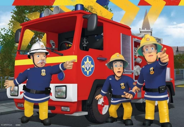 Ravensburger 09042 - Feuerwehrmann Sam, Sam hilft dir in der Not, Puzzle 2 x 24 Teile