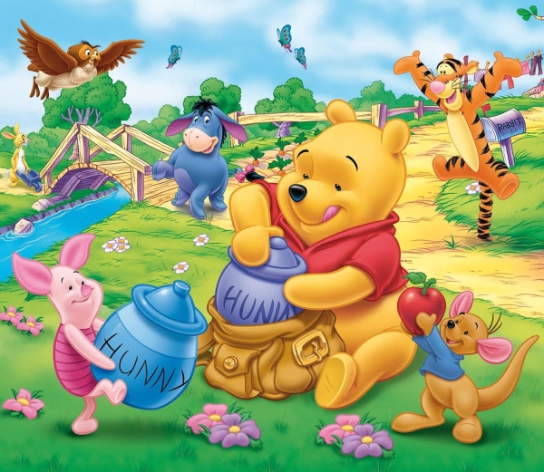 Ravensburger 09121 - Winnie Pooh und Sein Honig, 80 Teile 3D Vision Line Puzzle