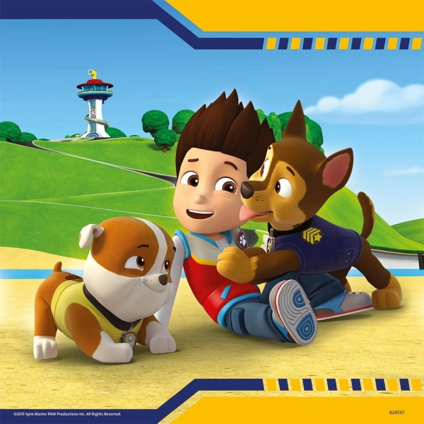 Ravensburger 09369 - Paw Patrol, Helden mit Fell, Puzzle 3 x 49 cm