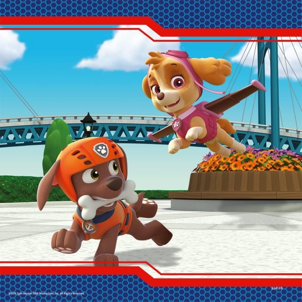 Ravensburger 09369 - Paw Patrol, Helden mit Fell, Puzzle 3 x 49 cm