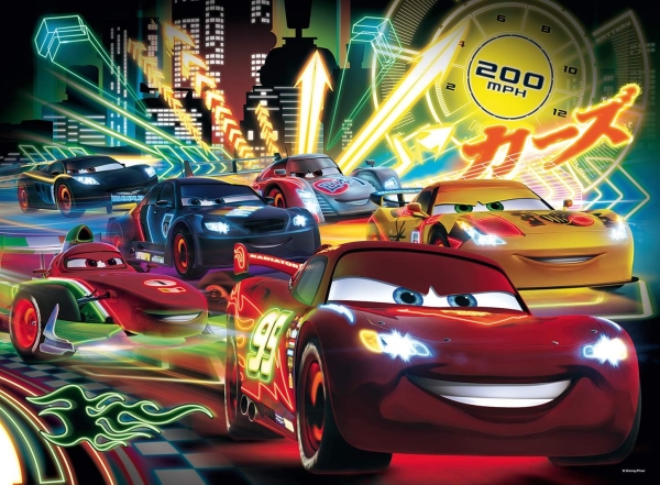 Ravensburger 10520 - Puzzle 100 XXL Teile, Cars Neon