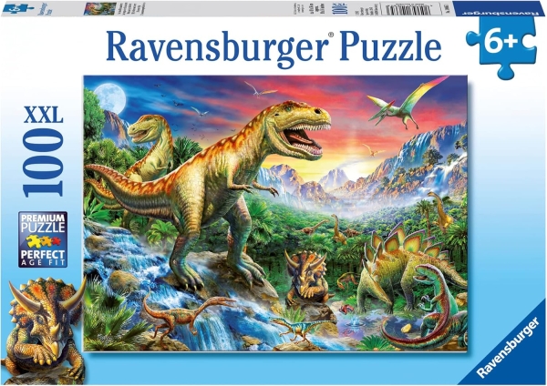 Ravensburger 10665 - Puzzle 100 XXL Teile, Bei den Dinosauriern