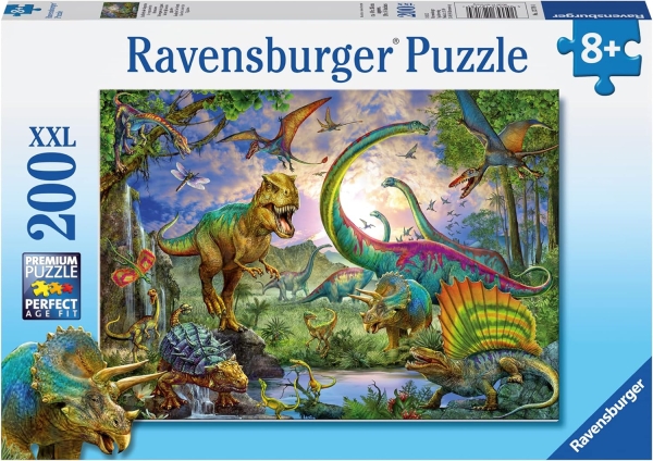 Ravensburger 12718 - Puzzle 200 Teilen XXL, Im Reich der Giganten, Dinosaurier