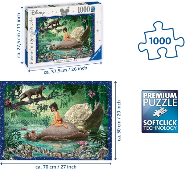 Ravensburger 19744 - Dschungel Buch, 1000 Teile Puzzle