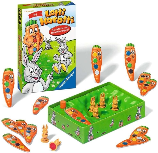 Ravensburger 23162 - Lotti Karotti, Mitbringspiel für 2-4 Spieler
