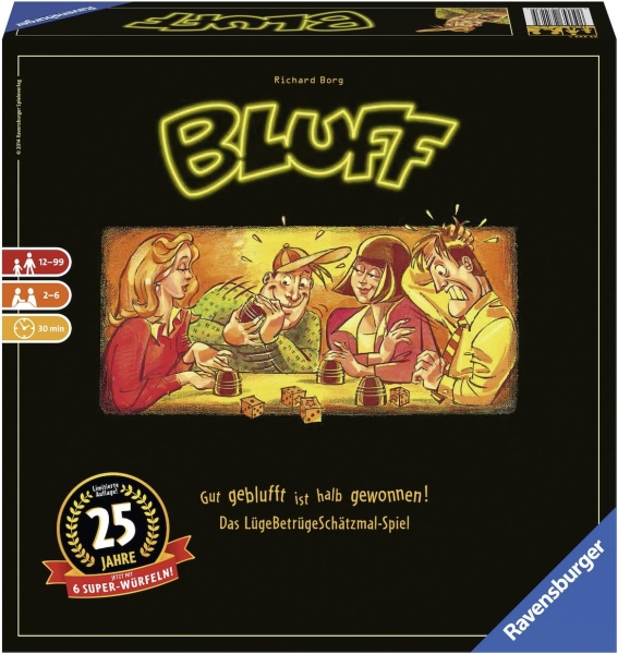 Ravensburger 27249 - Bluff 25 Jahre limitierte Auflage mit 6 Super-Würfeln!