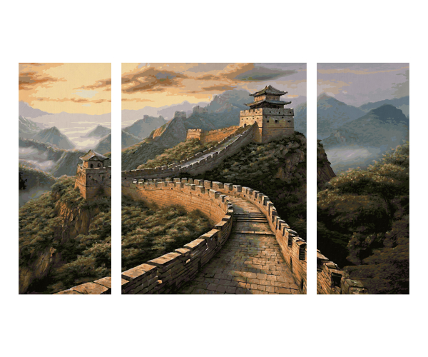 Schipper 609260934 MNZ - Die Chinesische Mauer, Triptychon, Malen nach Zahlen,