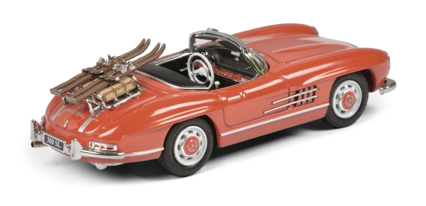 Schuco 450268900 - 1:43 MB 300SL Skiurlaub rot, limitiert