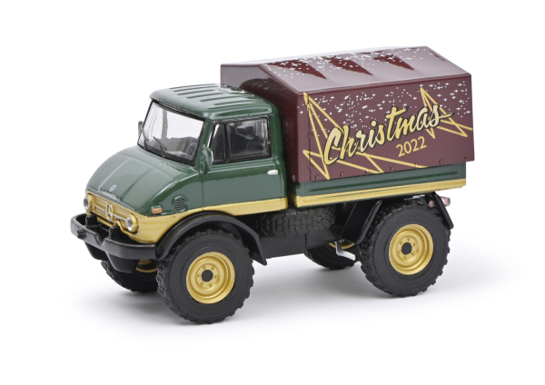 Schuco 452036300 -  1:64 Mercedes Unimog U406 "Christmas 2022", limitierte Weihnachtsedition