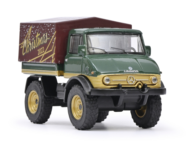 Schuco 452036300 -  1:64 Mercedes Unimog U406 "Christmas 2022", limitierte Weihnachtsedition