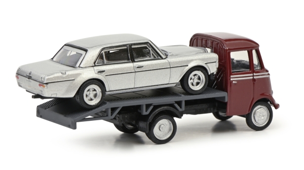 Schuco 452661700 – 1:87 Mercedes-Benz L319 Autotransporter grau