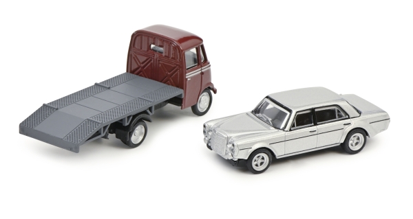 Schuco 452661700 – 1:87 Mercedes-Benz L319 Autotransporter grau