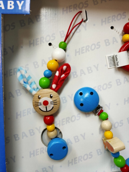Eichhorn / Heros 100017049 - Baby Starter-Set Hase, Geschenkeset Schnullerkette, Beißring, Kinderwagenkette