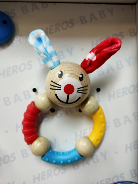 Eichhorn / Heros 100017049 - Baby Starter-Set Hase, Geschenkeset Schnullerkette, Beißring, Kinderwagenkette