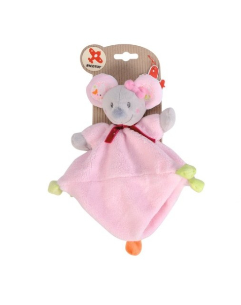 Nicotoy 6305799139 - Baby Schmusetuch Mäuschen in rosa
