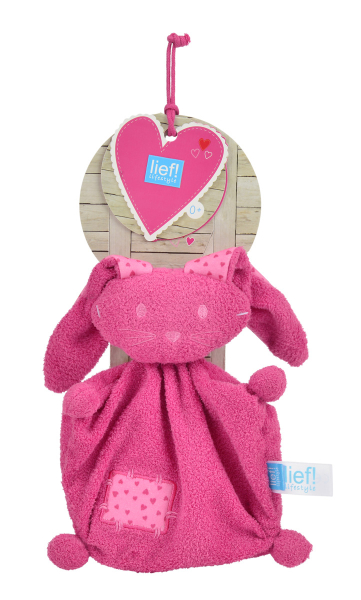 Lief! 6305881106 - Schmusetuch Hase, pink, ca. 21cm