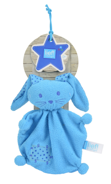 Lief! 6305881121 - Schmusetuch Hase, hellblau, ca. 21cm