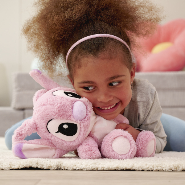 Simba 6315870030 - Disney Flopsies Angel rosa, ca.25 cm