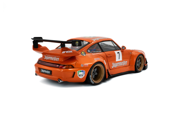 Solido 421186493 - 1:18 RWB BODYKIT JÄGERMEISTER orange