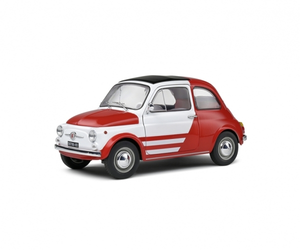 Solido 421182690 - 1:18 Fiat 500 Robe di Kappa weiß