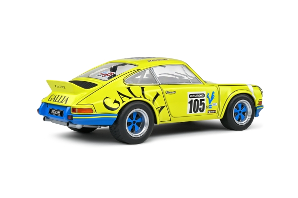 Solido 421185960 - 1:18 Porsche 911 Carrera RS Coupe 2.7 #105 Rally Tour De France 1973 gelb