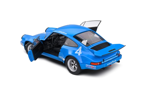 Solido 421186384 - 1:18 Porsche 911 IROC Riverside #4 Follmer 1974 blau