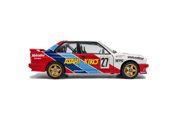 Solido 421186546 - 1:18 BMW E30 M3 JTCC – 1986, #27 KAWAMOTO /REID weiß