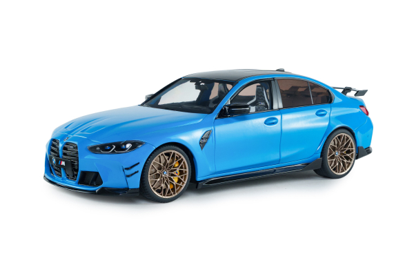 Solido 421186606 - 1:18 BMW M3 (G80) blau Performance Parts – DAYTONA BEACH BLUE – 2024