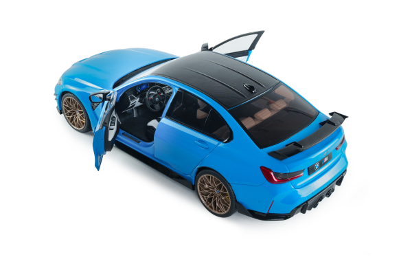 Solido 421186606 - 1:18 BMW M3 (G80) blau Performance Parts – DAYTONA BEACH BLUE – 2024
