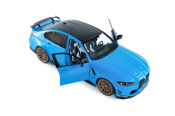 Solido 421186606 - 1:18 BMW M3 (G80) blau Performance Parts – DAYTONA BEACH BLUE – 2024