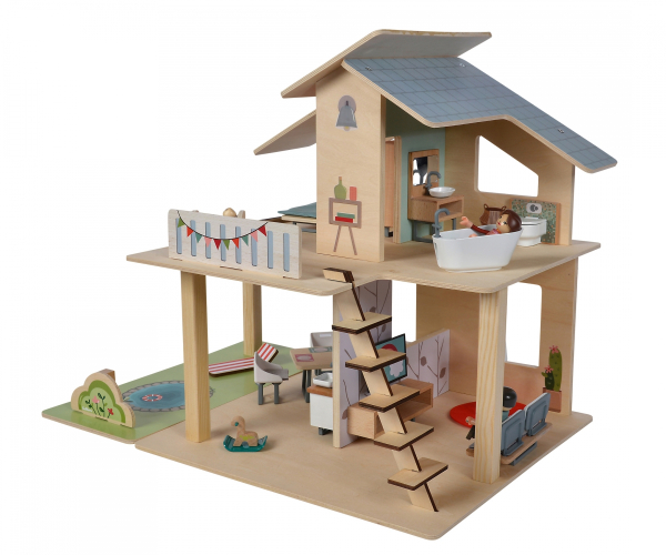 Eichhorn 100002505 - Puppenhaus mit Möbeln