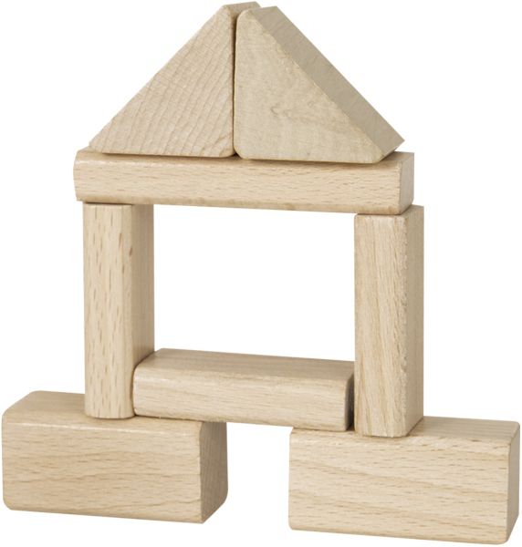 Eichhorn 100050141 - Natur Holzbausteine 50 Stück mit Steckbox