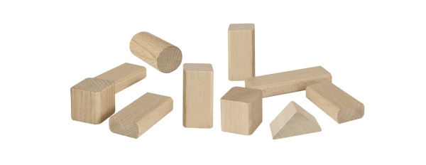 Eichhorn 100050141 - Natur Holzbausteine 50 Stück mit Steckbox